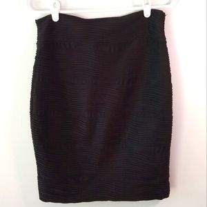 Hot Gal Bodycon Mini Skirt Textured Stretchy Lined Sexy Date Junior Black Medium